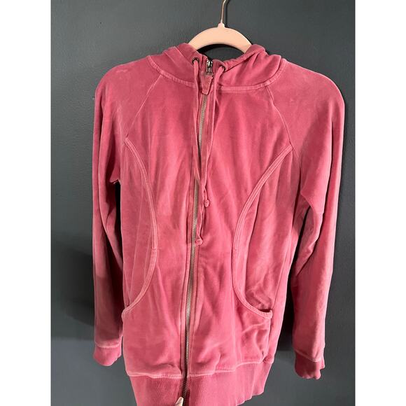 Y2K Sport Zara Pink Velour Zip up Juicy Couture Inspired Jacket Size Large - Picture 6 of 13